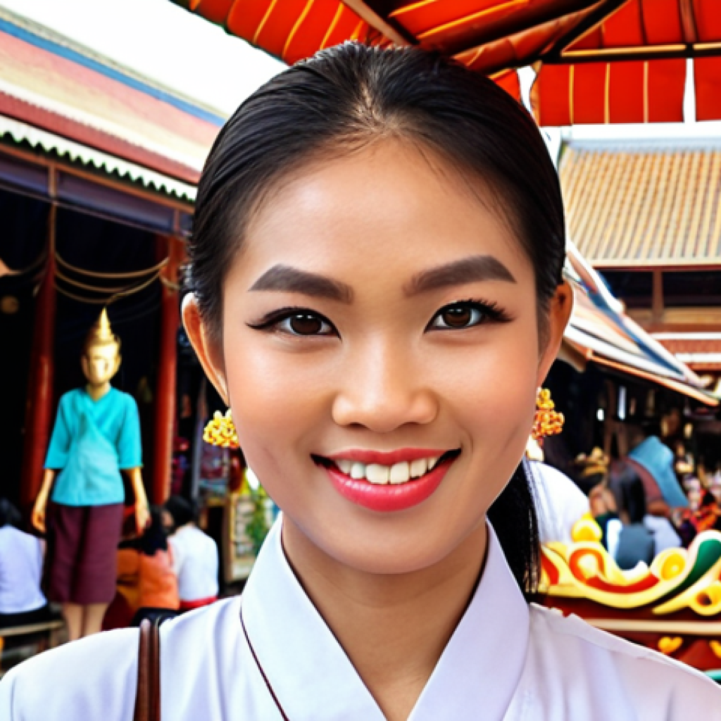 **A vibrant and inviting social media profile for a Thai business owner. The profile picture is a friendly headshot, and the background banner showcases a popular Thai landmark or scene (e.g., a bustling market, a beautiful temple). The profile description highlights expertise and provides easy-to-find contact information. The overall aesthetic is clean, professional, and welcoming, reflecting the warmth of Thai culture.**